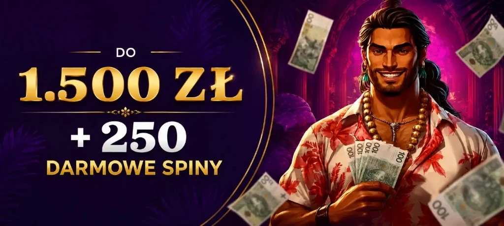 Pakiet powitalny Gambloria Casino: do 1.500 zł + 250 darmowych spinów